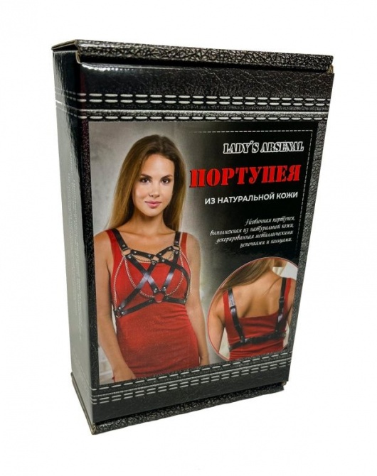 Портупея из натуральной кожи с цепочками - БДСМ Арсенал - купить с доставкой в Невинномысске