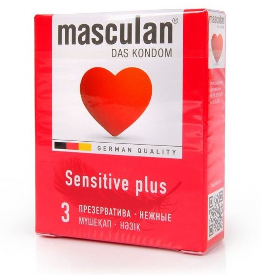 Презервативы Masculan Sensitive plus - 3 шт. - Masculan - купить с доставкой в Невинномысске