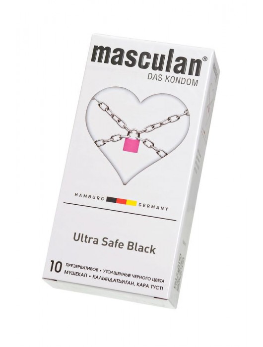 Ультрапрочные презервативы Masculan Ultra Safe Black - 10 шт. - Masculan - купить с доставкой в Невинномысске