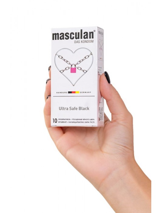 Ультрапрочные презервативы Masculan Ultra Safe Black - 10 шт. - Masculan - купить с доставкой в Невинномысске
