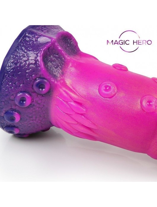 Розовый рельефный фантазийный фаллоимитатор - 20 см. - Bior toys - купить с доставкой в Невинномысске