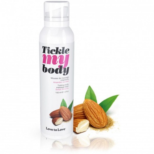 Массажная хрустящая пенка Tickle My Body Sweet Almonds с ароматом миндаля - 150 мл. - Love to Love - купить с доставкой в Невинномысске