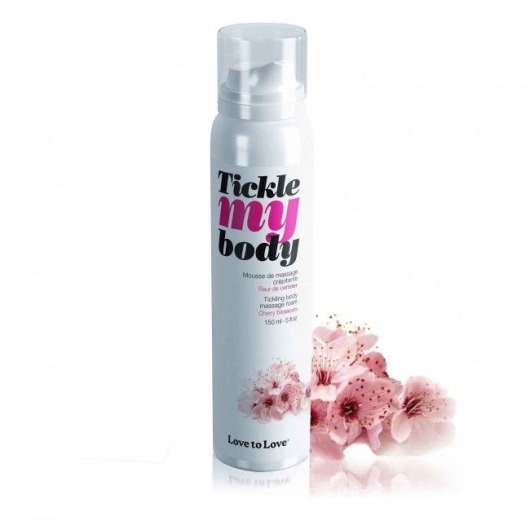 Массажная хрустящая пенка Tickle My Body Cherry Blossom с ароматом вишневого цвета - 150 мл. - Love to Love - купить с доставкой в Невинномысске