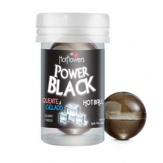 Интимный гель Power Black Hot Ball с охлаждающе-разогревающим эффектом (2 шарика по 3 гр.) - HotFlowers - купить с доставкой в Невинномысске