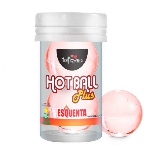 Лубрикант на масляной основе Hot Ball Plus с разогревающим эффектом (2 шарика по 3 гр.) - HotFlowers - купить с доставкой в Невинномысске