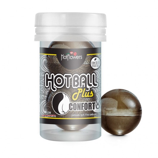 Анальный лубрикант на масляной основе Hot Ball Plus Conforto (2 шарика по 3 гр.) - HotFlowers - купить с доставкой в Невинномысске