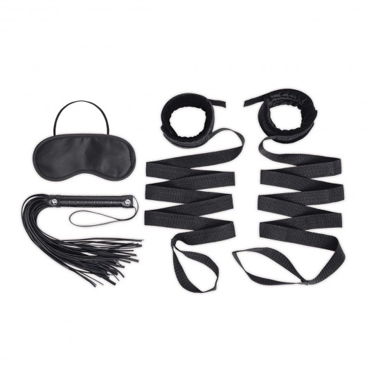 Эротический набор 4PC Bondage Bed Strap   Flogger Kit - Lux Fetish - купить с доставкой в Невинномысске