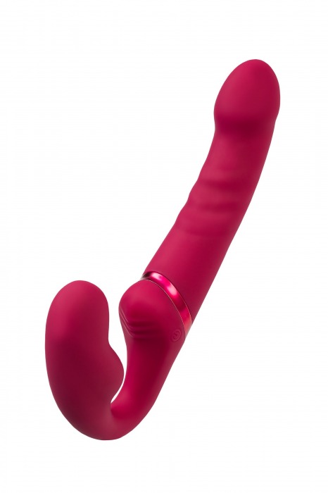 Малиновый безремневой страпон Lapis - 23 см. - Lovense - купить с доставкой в Невинномысске