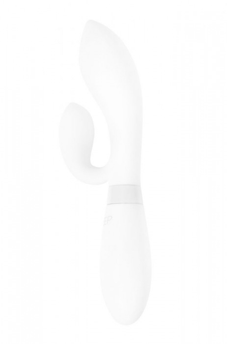 Белый вибратор-кролик с независимыми моторчиками Indeep Juna - 21,5 см. - Indeep