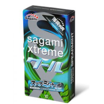 Презервативы Sagami Xtreme Mint с ароматом мяты - 10 шт. - Sagami - купить с доставкой в Невинномысске