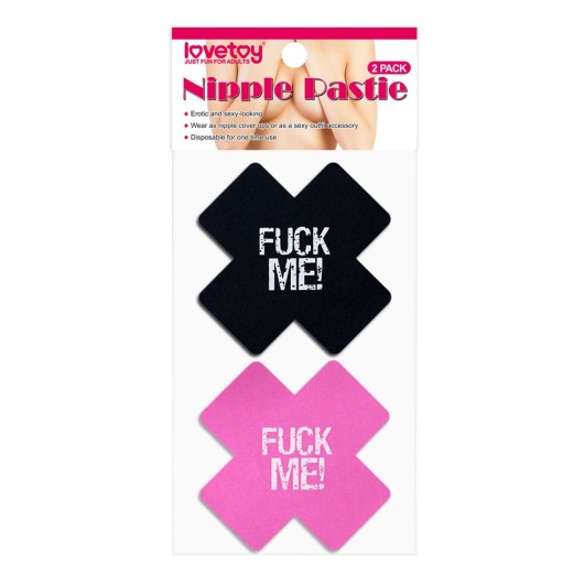 Набор из 2 пар пэстисов Cross Pattern Nipple Pasties - Lovetoy - купить с доставкой в Невинномысске