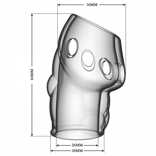 Прозрачная насадка на пенис Oscar - Baile - в Невинномысске купить с доставкой