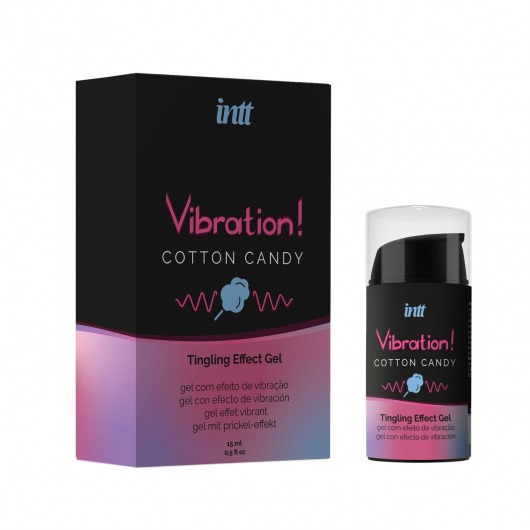 Жидкий вибратор Vibration Cotton Candy с ароматом сахарной ваты - 15 мл. - INTT - купить с доставкой в Невинномысске