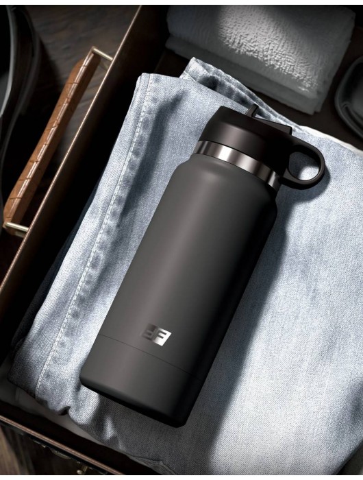 Серый мастурбатор в виде бутылки F*ck Flask - Pipedream - в Невинномысске купить с доставкой