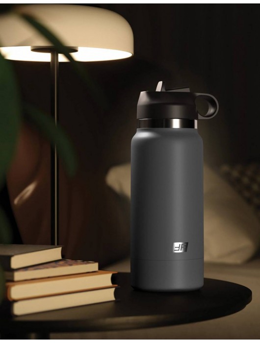 Серый мастурбатор в виде бутылки F*ck Flask - Pipedream - в Невинномысске купить с доставкой