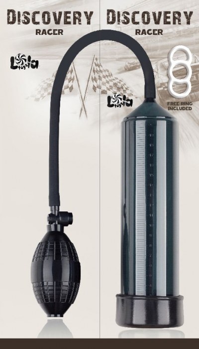 Черная вакуумная помпа Discovery Racer Сharcoal - Lola Games - в Невинномысске купить с доставкой