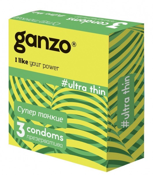 Ультратонкие презервативы Ganzo Ultra thin - 3 шт. - Ganzo - купить с доставкой в Невинномысске