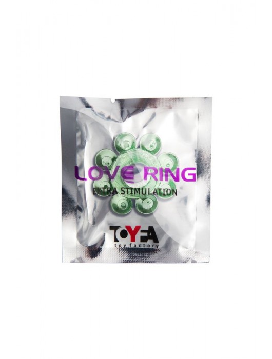 Зеленое эрекционное кольцо-цветок - Toyfa Basic - в Невинномысске купить с доставкой