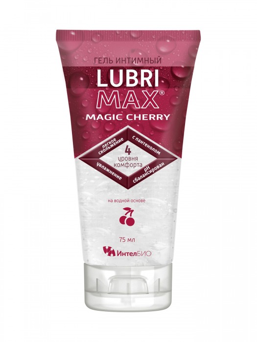 Интимный гель-смазка на водной основе Lubrimax Magic Cherry - 75 мл. - ИнтелБИО - купить с доставкой в Невинномысске