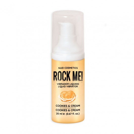 Жидкий вибратор Nuei Rock Me! с ароматом печенья и сливок - 20 мл. - Nuei cosmetics - купить с доставкой в Невинномысске