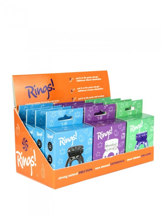 Бокс из 12 эрекционных колец Axle-pin - Lola Games - в Невинномысске купить с доставкой