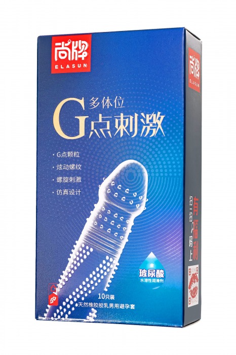 Ультратонкие презервативы Elasun G-spot stimulation с ребрами и точками - 10 шт. - Elasun - купить с доставкой в Невинномысске