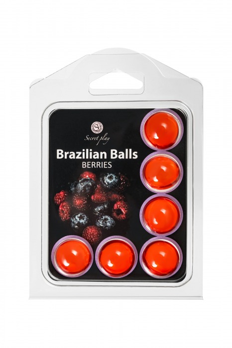 Набор из 6 шариков с массажным маслом Brazilian Balls с ароматом ягод - Secret Play - купить с доставкой в Невинномысске