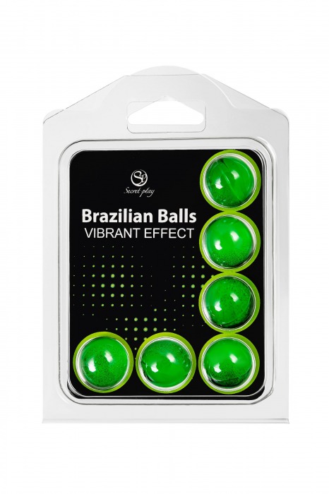 Набор из 6 шариков с массажным маслом Brazilian Balls с эффектом вибрации - Secret Play - купить с доставкой в Невинномысске