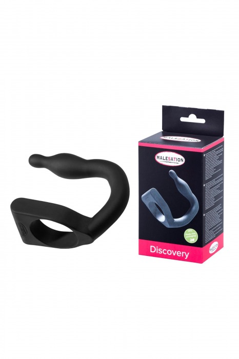 Эрекционное кольцо с вибровтулкой Discovery - MALESATION - в Невинномысске купить с доставкой