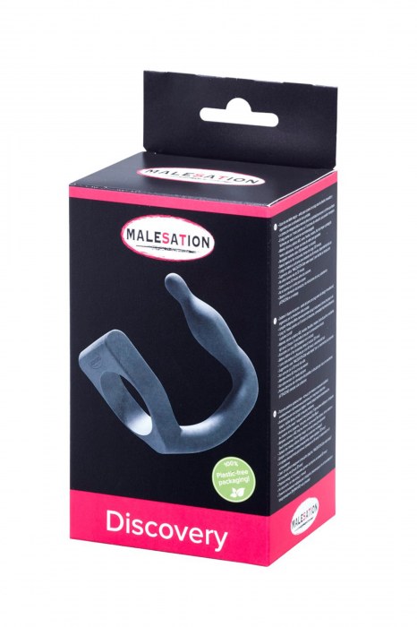Эрекционное кольцо с вибровтулкой Discovery - MALESATION - в Невинномысске купить с доставкой