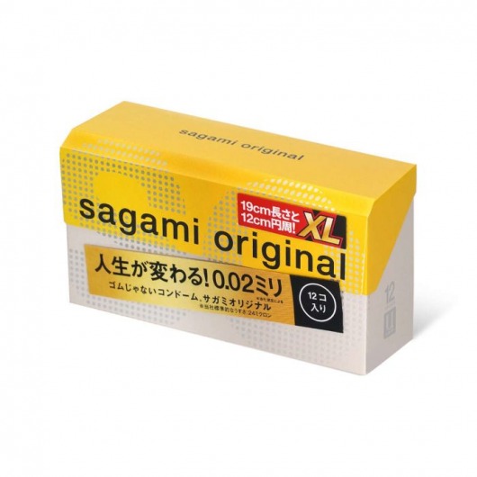 Презервативы увеличенного размера Sagami Original 0.02 XL-size - 12 шт. - Sagami - купить с доставкой в Невинномысске