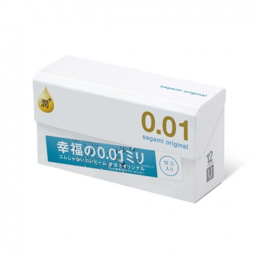 Увлажнённые презервативы Sagami Original 0.01 Extra Lub - 12 шт. - Sagami - купить с доставкой в Невинномысске