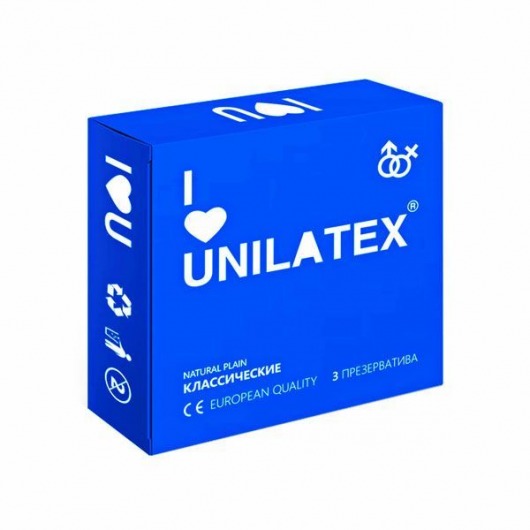 Классические презервативы Unilatex Natural Plain - 3 шт. - Unilatex - купить с доставкой в Невинномысске