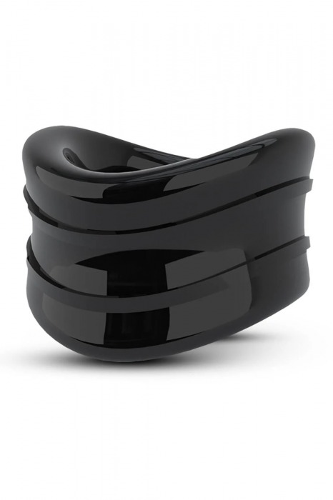 Черное эрекционное кольцо на мошонку Beef Ball Stretcher Snug - Blush Novelties - в Невинномысске купить с доставкой