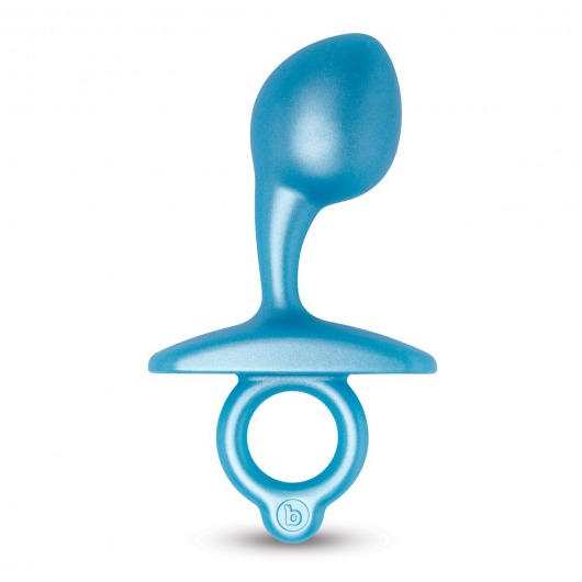 Голубая анальная пробка для массажа простаты Bulb Silicone Prostate Plug - 10,7 см. - b-Vibe - в Невинномысске купить с доставкой