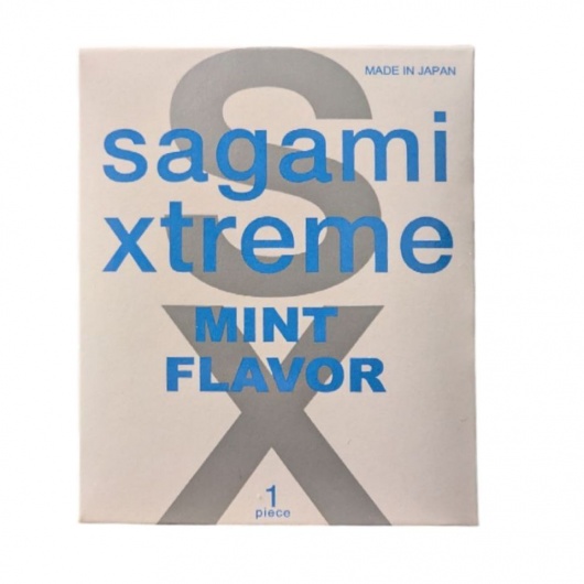 Презерватив Sagami Xtreme Mint с ароматом мяты - 1 шт. - Sagami - купить с доставкой в Невинномысске