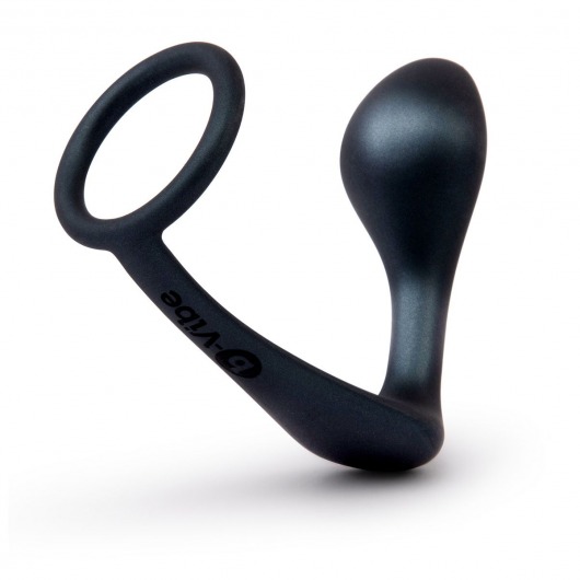 Черное эрекционное кольцо со стимулятором простаты Ringer Cock Ring   Plug - b-Vibe - в Невинномысске купить с доставкой