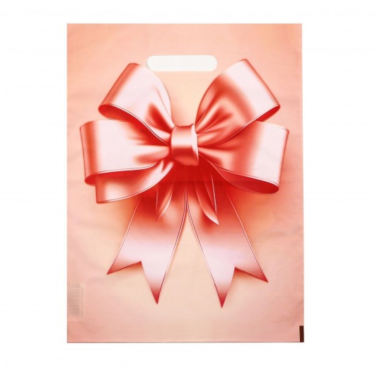 Пакет с принтом в виде банта с вырубной ручкой (30х40 см) - Сима-Ленд - купить с доставкой в Невинномысске