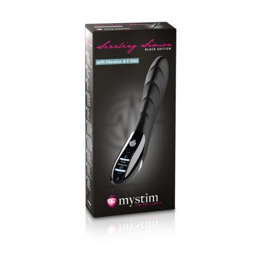 Вибратор с электростимуляцией Sizzling Simon Black Edition - 27 см. - MyStim - купить с доставкой в Невинномысске