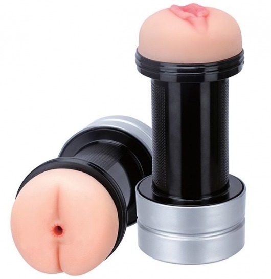 Мастурбатор 2-в-1 REALSTUFF 2 IN 1 HUMMER ANUS   VAGINA: вагина и анус - Dream Toys - в Невинномысске купить с доставкой