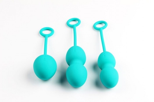 Набор зелёных вагинальных шариков Nova Ball со смещенным центром тяжести - Svakom