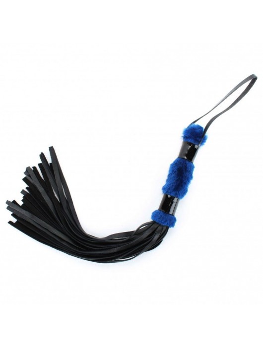 Нежная плеть с синим мехом BDSM Light - 43 см. - БДСМ Арсенал - купить с доставкой в Невинномысске