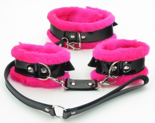 Набор с розовым мехом BDSM Light - БДСМ Арсенал - купить с доставкой в Невинномысске