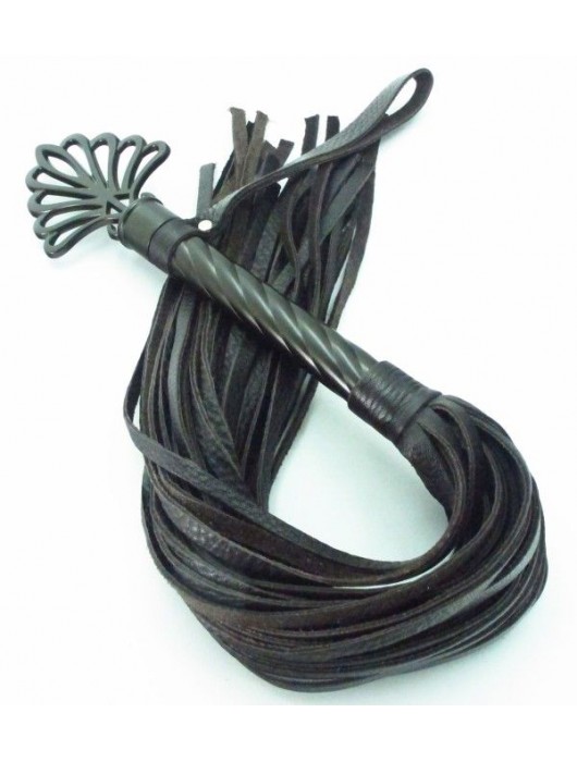 Длинная плеть с рукоятью цвета шоколада - 66 см. - БДСМ Арсенал - купить с доставкой в Невинномысске