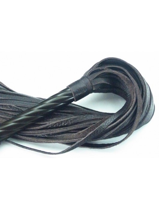 Длинная плеть с рукоятью цвета шоколада - 66 см. - БДСМ Арсенал - купить с доставкой в Невинномысске