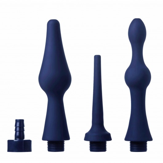 Набор из 3 универсальных насадок для анального душа Universal 3 Piece Silicone Enema Attachment Set - XR Brands - купить с доставкой в Невинномысске