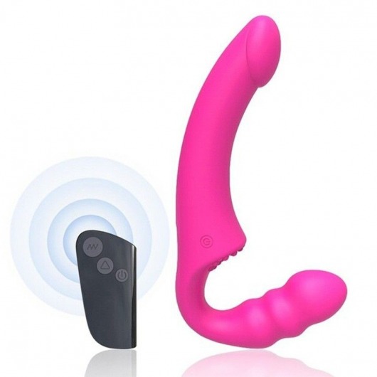 Розовый безремневой страпон Straples Strap-On Dildo - Erokay - купить с доставкой в Невинномысске