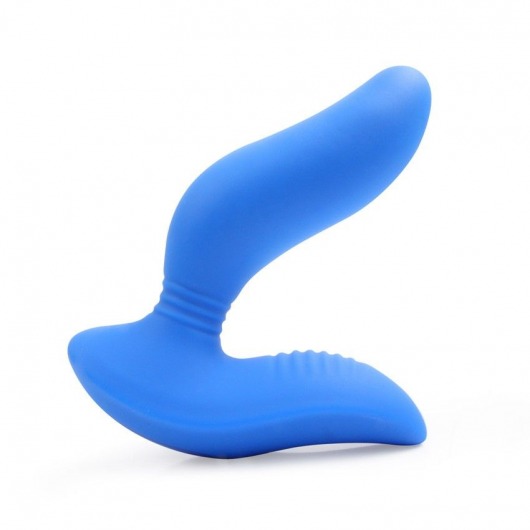 Синий вибромассажер простаты 3,5’’ Curve P-spot Massager - 12 см. - Erokay - в Невинномысске купить с доставкой