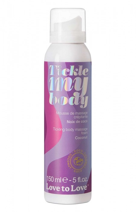 Массажная хрустящая пенка Tickle My Body Coconut с ароматом кокоса - 150 мл. - Love to Love - купить с доставкой в Невинномысске