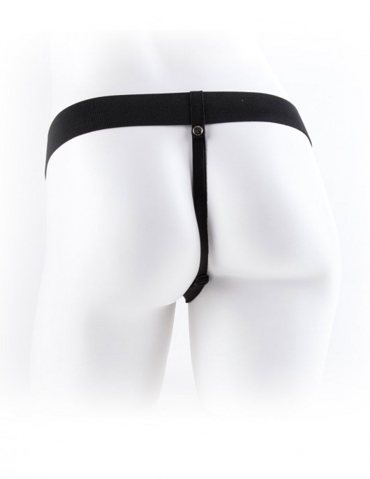 Телесный полый страпон с вибрацией Vibrating Hollow Strap-On with Balls - 24 см. - Pipedream - купить с доставкой в Невинномысске